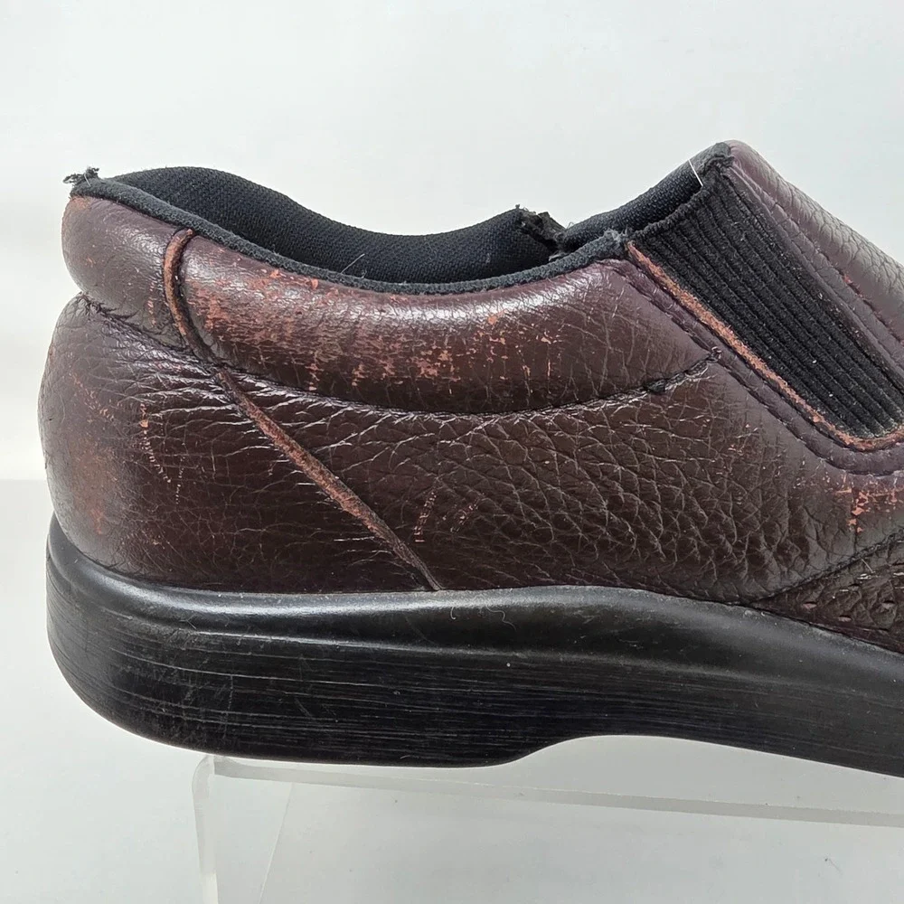 SAS Slip On Loafers Mens 9 M Soft Step Tripad Comfort Brown Leather Shoes Fair